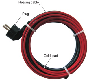 Rood/zwarte of blauw/zwarte DuoTherm kabel Rood/zwarte of blauw/zwarte DuoTherm kabel