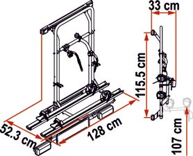 Maten bij montage op lage hoogte Maten bij montage op lage hoogte