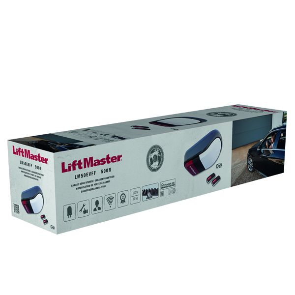 LiftMaster LM50EVFF garagedeuropener verpakking LiftMaster LM50EVFF garagedeuropener verpakking