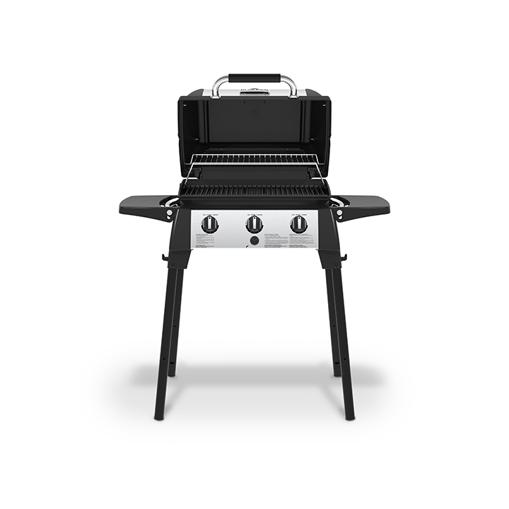 Broil King Porta-Chef 320 gasbarbecue met geopende kap Broil King Porta-Chef 320 gasbarbecue met geopende kap
